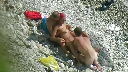 Plaża, zestaw trzyosobowy Działa Ten Cały Trójkąt seks filmy